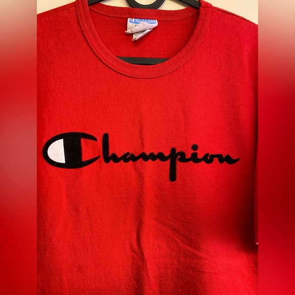 Vintage Men’s Medium Champion Tee T-Shirt Velvet Logo - Picture 2 of 9